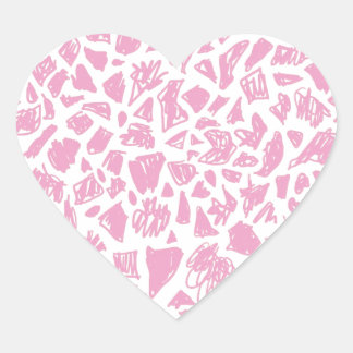 Pink Giraffe Heart Sticker