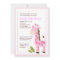 Pink Giraffe Jungle 5x7 Baby Shower Invitation