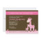 Pink Giraffe Mommy and Baby Girl Shower Invitation