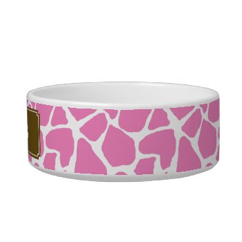 Pink Giraffe Pattern Bowl by heartlockedhome at Zazzle