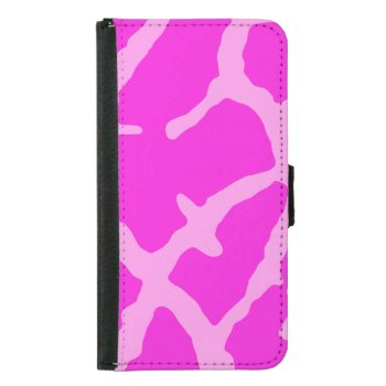 Pink Giraffe Print Samsung Galaxy S5 Wallet Case by BlakCircleGirl at Zazzle