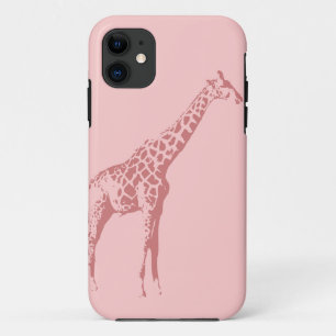 Pink Giraffe Sketch iPhone 11 Case