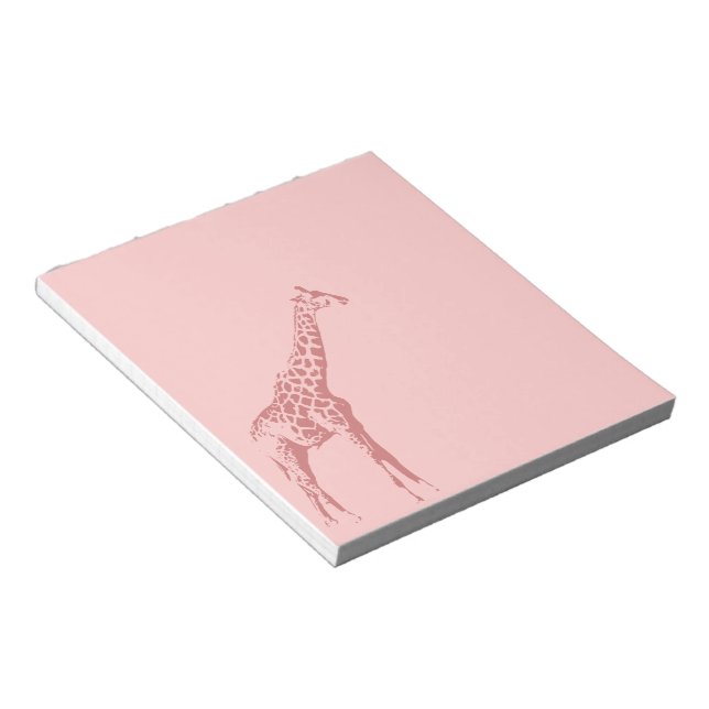 Pink Giraffe Sketch Notepad (Angled)