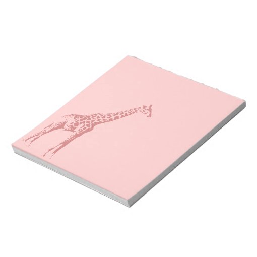Pink Giraffe Sketch Notepad | Zazzle