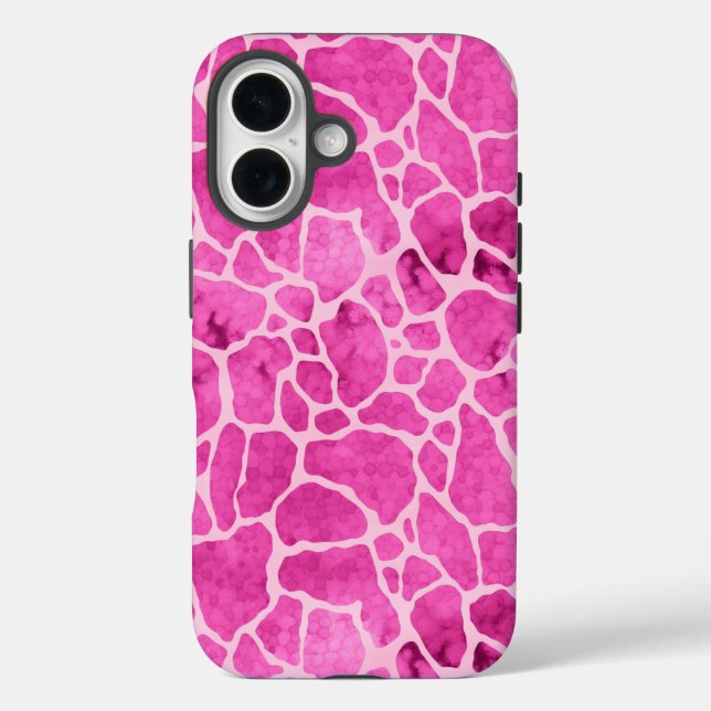Pink Giraffe Skin Acid Wash Pattern Case-Mate iPhone Case (Back)