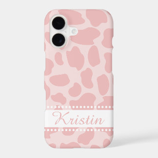 Pink Giraffe Spots iPhone 17 Case
