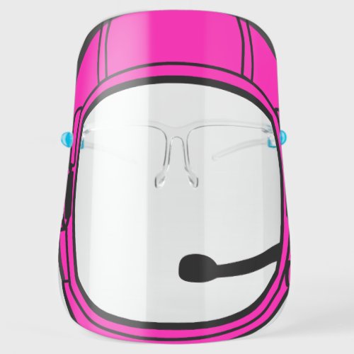 Pink Girl Astronaut Helmet Face Shield