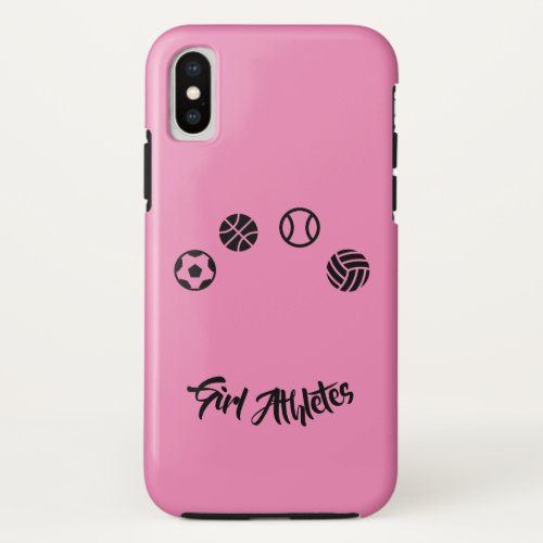 Pink Girl Athletes Iphone Case
