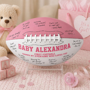 Pink Girl Baby Shower Football