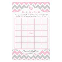 Pink Girl baby shower games - set of two