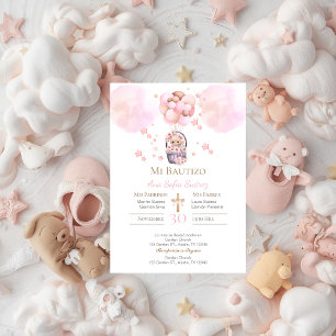 Pink Girl Baptism Invitation