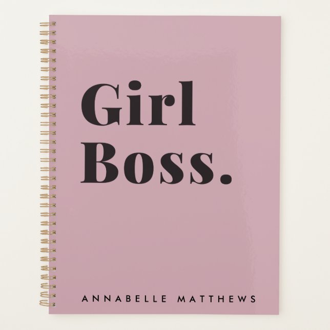 Pink Girl Boss Babe Small Business Owner  Planner (Front)