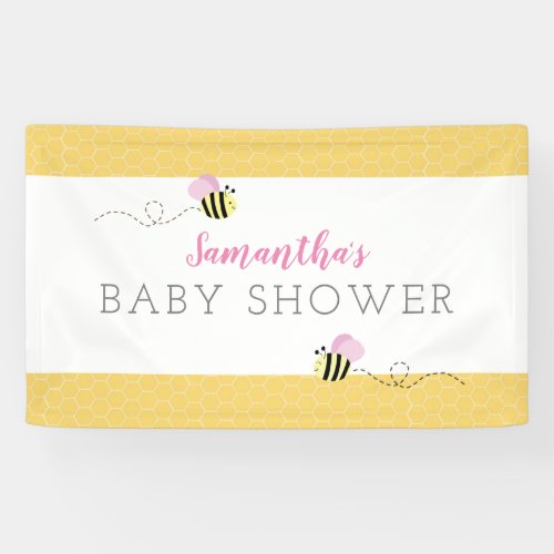 Pink Girl Bumble Bee Custom Banner