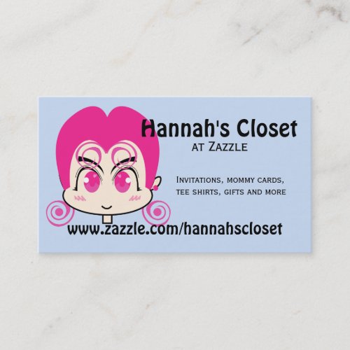 Pink Girl Business Card