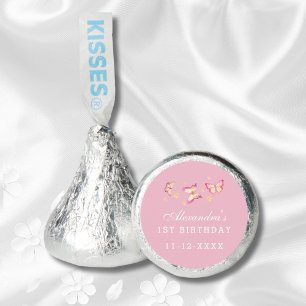 Pink Girl Butterfly 1st Birthday Hershey®'s Kisses®