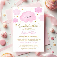 Pink Girl Cloud Sprinkled with Love Baby Sprinkle