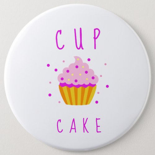 Pink Girl Cupcake Gender Reveal Baby Shower Button