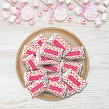Pink Girl Dots Kids Birthday Thank You Favors