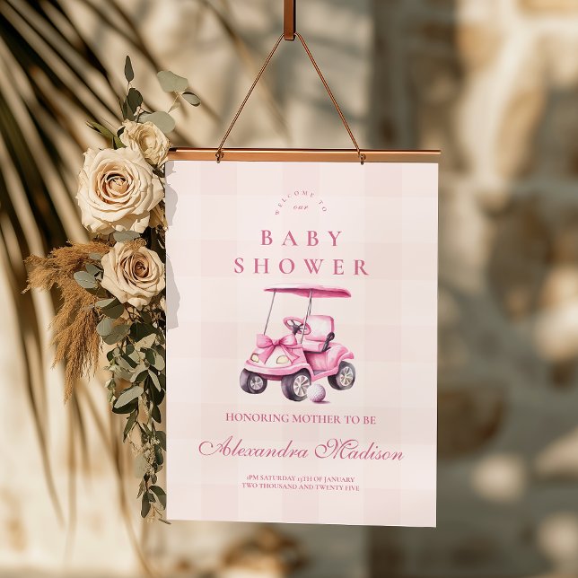 Pink Girl Golf Baby Shower  Foam Board (Creator Uploaded)