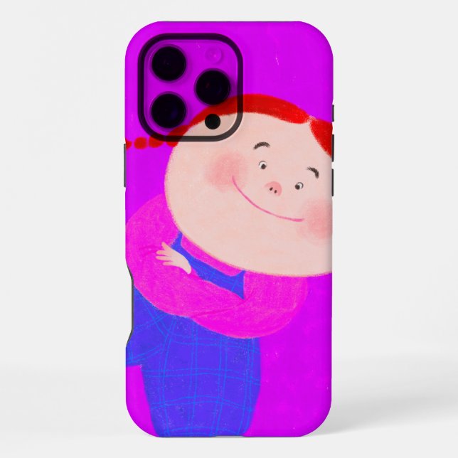 pink girl  iphone case (Back)