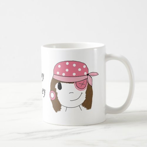 Pink Girl Pirate Coffee Mug