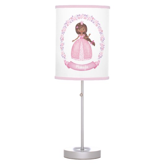 Pink Girl Princess Table Lamp (Front)