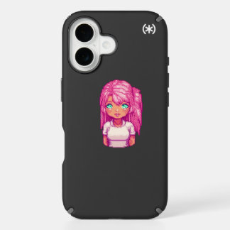 Pink girl iPhone 16 case