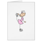 Pink Girl Stick Figure Ice Skater (Front)
