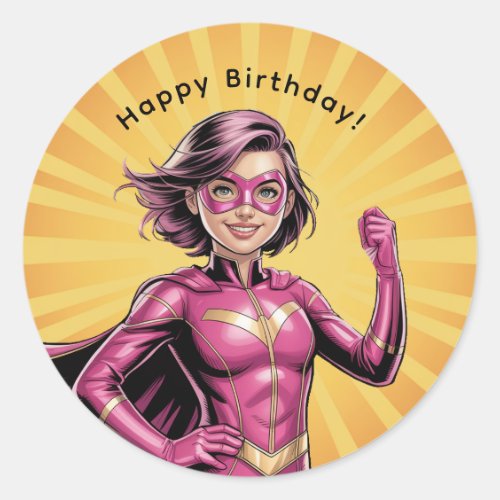 Pink Girl Superhero Birthday Party