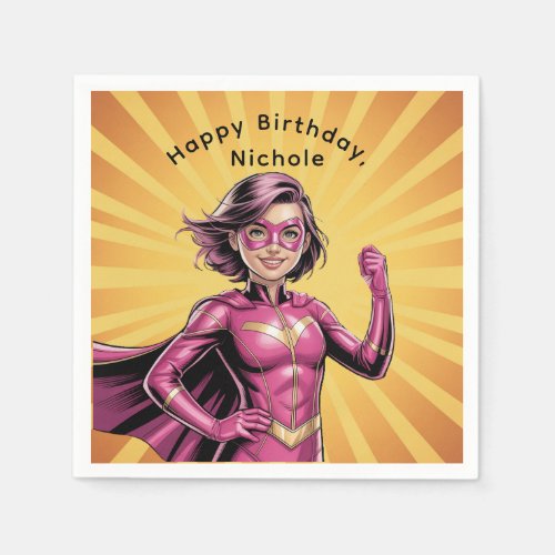 Pink Girl Superhero Birthday Party