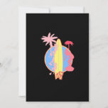 Pink Girl Surf logo Invitation