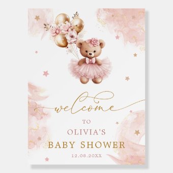 Pink Teddy Bear Picnic Birthday Invitations – Girls' Party, 8 Cards, Made In UK, TheCardZoo