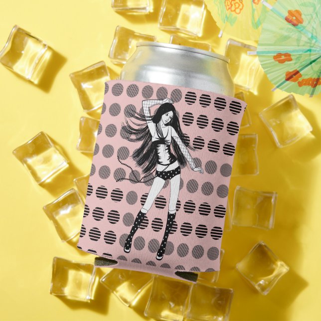 pink girlfriend dancer  can cooler (In Situ Summer)