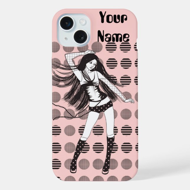 pink girlfriend dancer iPhone case (Back)