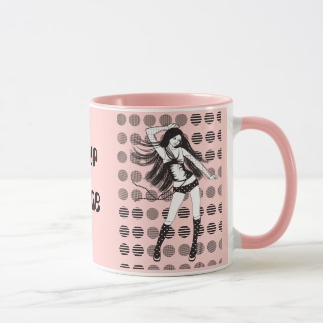 pink girlfriend dancer mug (Right)