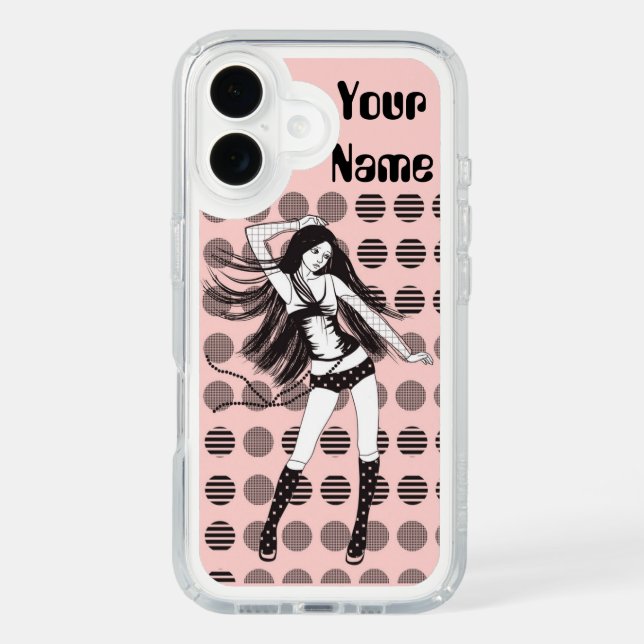pink girlfriend dancer speck iPhone case (Front)