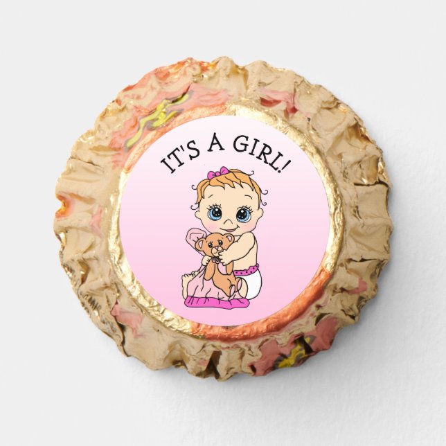 Pink Girl's Baby Shower Favors (Front)