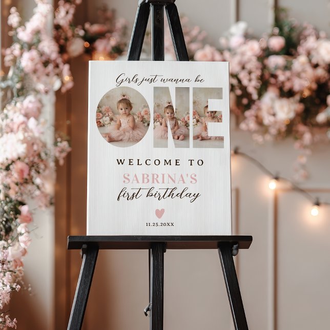 Pink Girls be One Photo First Birthday Welcome Foam Board (Pink Girls be One Photo First Birthday Welcome Foam Board)