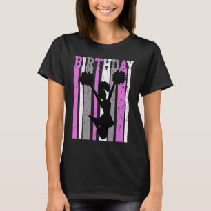 Pink Girls Cheerleading Birthday Retro Cheerleader T-Shirt