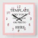Pink Girls Photo Decor Wall Clock Personalised | Zazzle