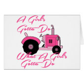 Pink Girls Tractor (Front Horizontal)