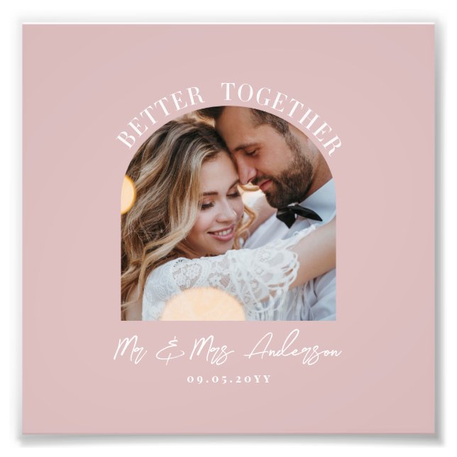 Pink girly arch photo wedding gift home decor (Front)