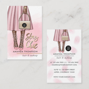 Pink Girly Business Card