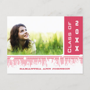 Pink Girly Class of Graduation Invitations