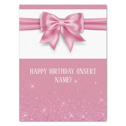 Pink girly girls birthday anniversary glitter glam tissue paper