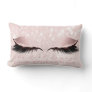 Pink Girly Glitter Makeup Lash Eye Princess Sweet Lumbar Pillow