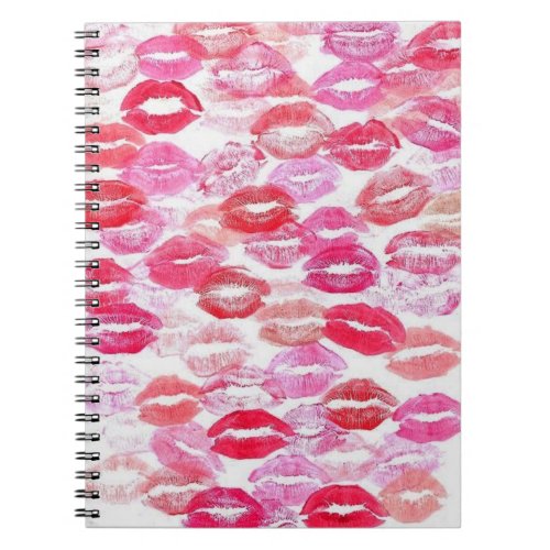 Pink Girly Kisses Notebook