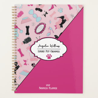 Pink Girly Mid-Century Pet Groomer Planner