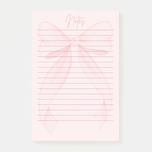 Pink Girly Notepad|Blush Pink Aesthetic Notepad (Front)