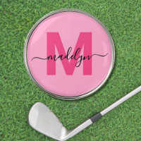 Pink Girly Personalized Initial Name Monogram